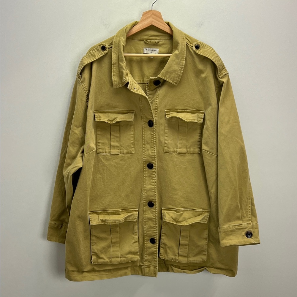 Nili Lotan X Target Field Jacket Military Inspired Chore Barn Coat Tan Womens 4X